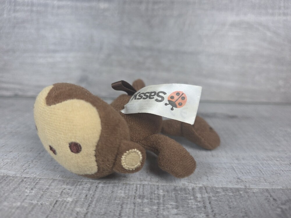 Sassy Monkey Plush Stuffed Animal Toy Tan Light Brown Small Mini 4" b108